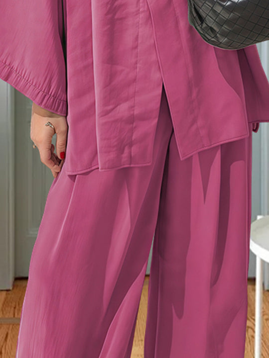 Damen Elegante Kimono-Jacke mit weiten Ärmeln und lockerer Passform EB
