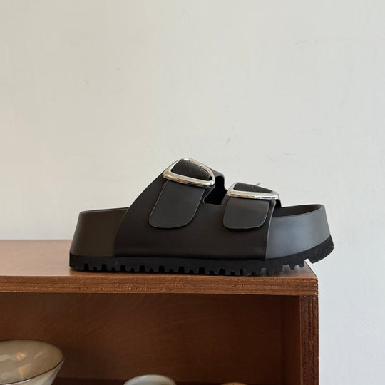 Damen modische Flip-Flops mit verstellbaren Schnallen und rutschfester Sohle EB