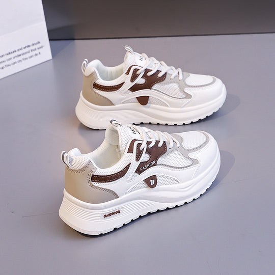 Damen Komfortable Fitness-Sneaker mit stoßdämpfender Sohle und atmungsaktiven Einsätzen EB