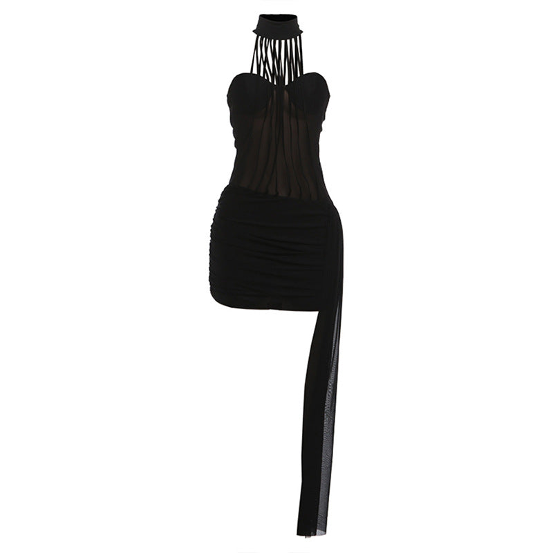Damen Glamouröses Minikleid mit raffinierten Cut-Out-Details EB