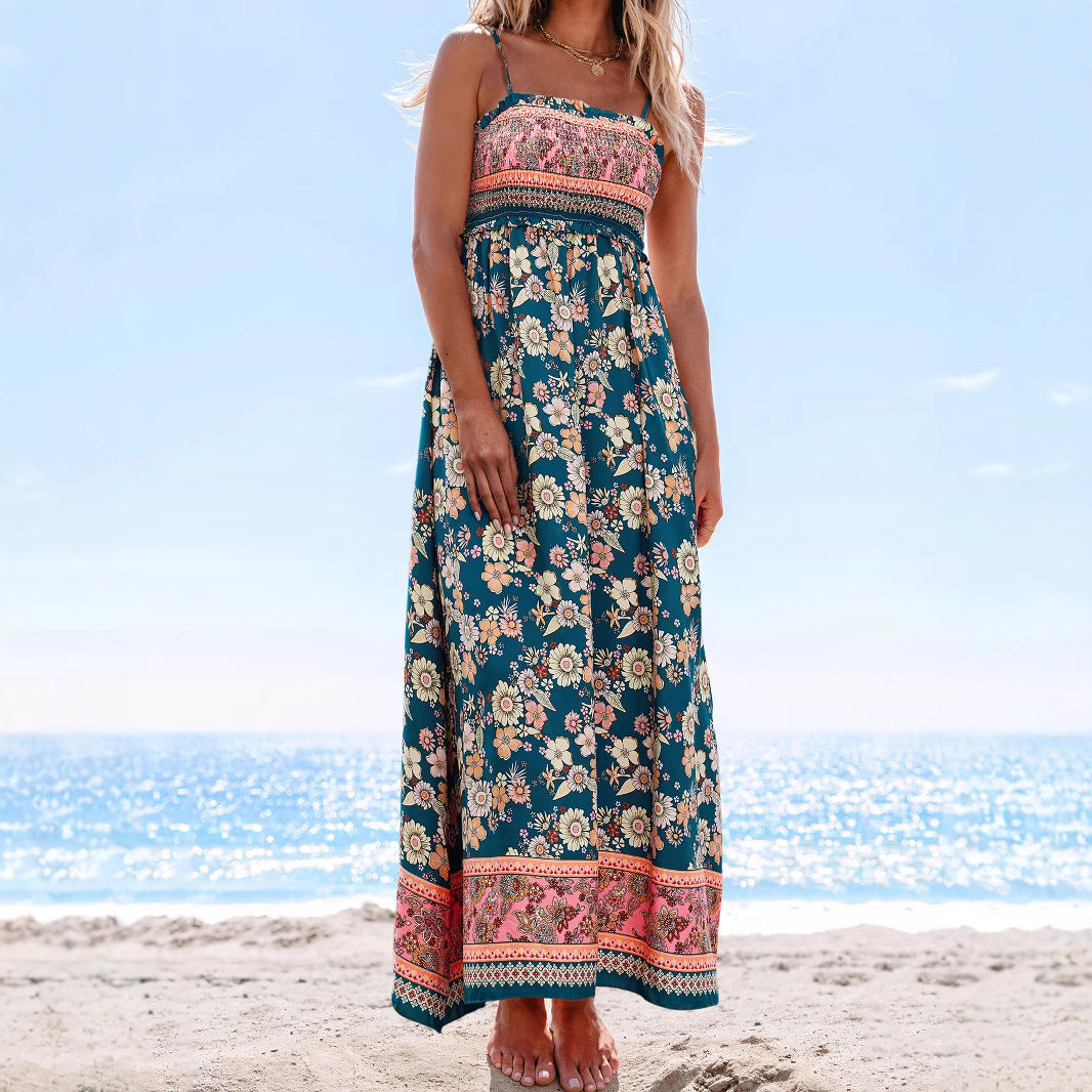 Damen Maxikleid mit floralem Design EB