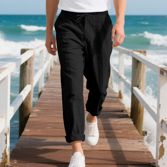 Herren Bequeme Strandhose mit verstellbarem Kordelzug EB