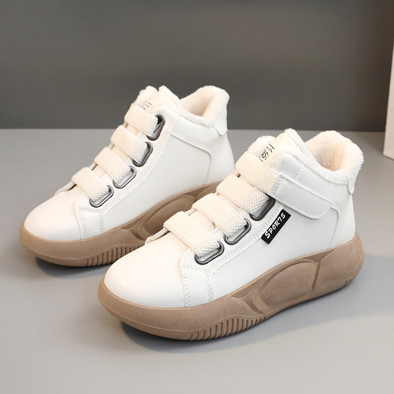 Damen Sportliche High-Top Sneakers mit Fellfutter von EB