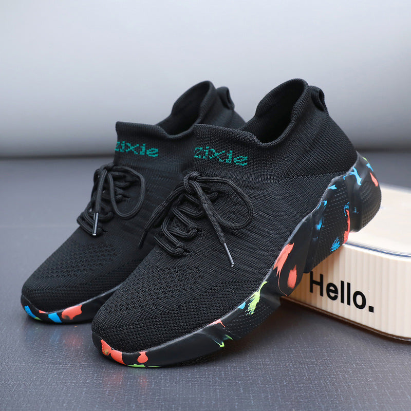 Damen Modische und atmungsaktive Sneakers mit dynamischem Farbdesign EB