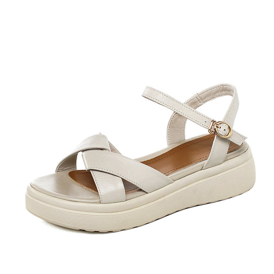 Damen Komfortable Sandalen mit verstellbarem Fesselriemen und modischem Design EB