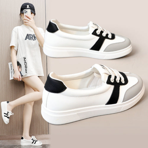 Damen Modische Sneakers mit Metallic-Akzenten und Komfortsohle EB