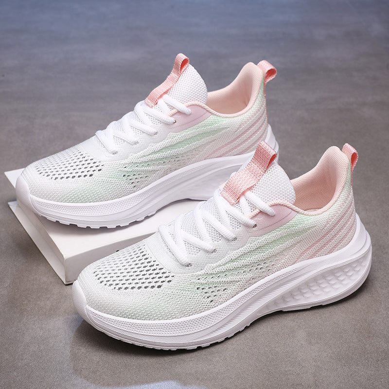 Damen Atmungsaktive Laufschuhe mit flexiblem Strick-Obermaterial und antirutsch Sohle EB