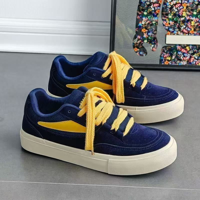 Damen Sportliche Sneaker mit modischem Veloursleder und bequemer Gummisohle EB