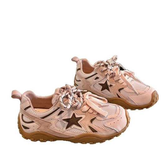 Damen sportliche Sneakers mit atmungsaktiver Mesh-Oberfläche und rutschfester Sohle EB