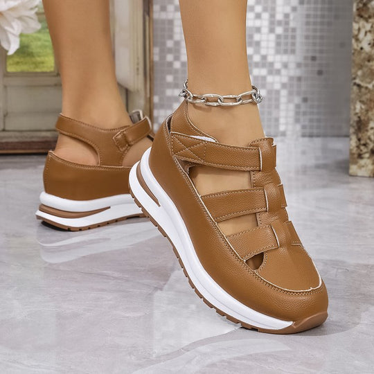 Damen Sportliche Sandalensneaker mit atmungsaktiver Oberflächenstruktur und flexiblem Komfortfutter EB