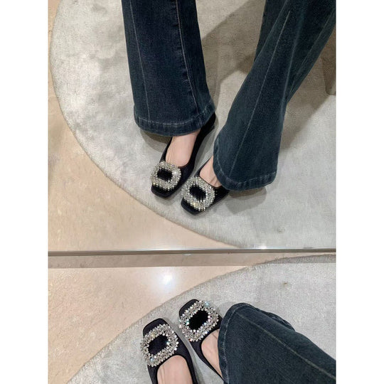 Damen Elegante Pumps mit funkelndem Schmuckdetail und bequemer Polsterung EB