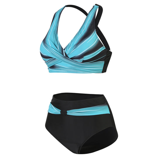Damen Hochtaillierter Sport-Bikini mit elegantem Rückenschnitt EB