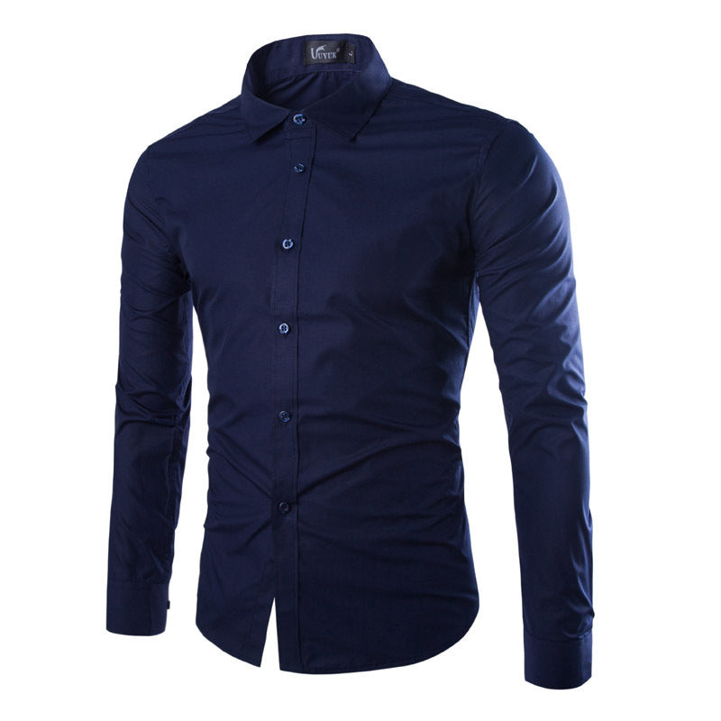 Herren elegante Langarmhemd EB