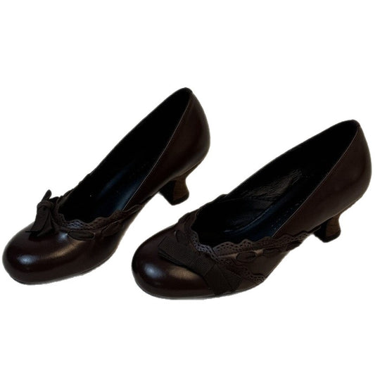 Damen elegante Ballerinas mit zierlichem Rüschendetail EB