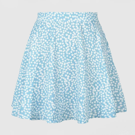 Damen Verspielter A-Linien Rock mit floralem Print EB