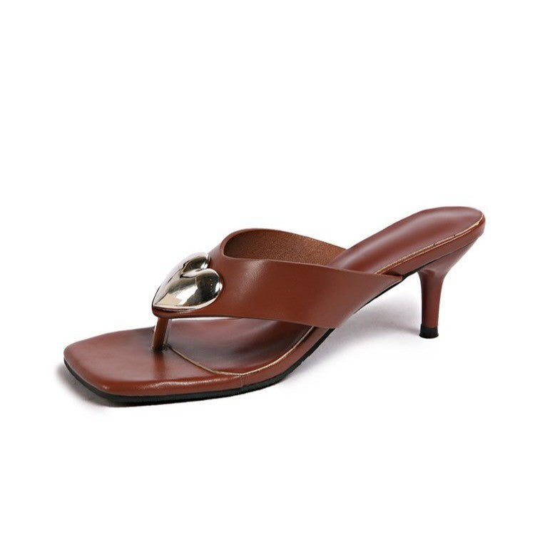 Damen Elegante Zehensandalen mit schickem Metall-Detail EB