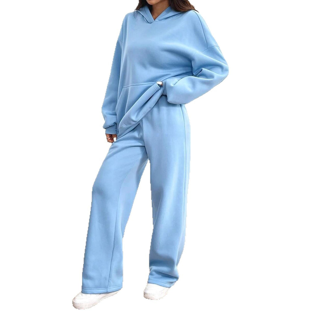 Damen Sweat-Set mit lässigem Schnitt und hohem Kragen EB
