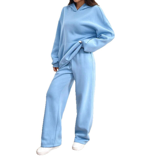 Damen Sweat-Set mit lässigem Schnitt und hohem Kragen EB