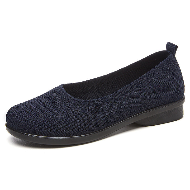Damen Bequeme sowie atmungsaktive Strick-Ballerinas EB