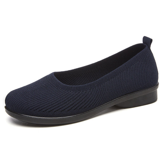 Damen Bequeme sowie atmungsaktive Strick-Ballerinas EB