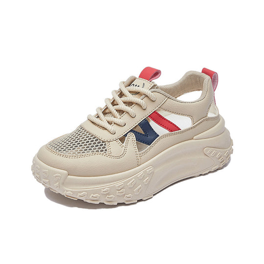 Damen Sportliche Chunky Sneakers mit atmungsaktiver Mesh-Oberfläche und rutschfester Sohle EB