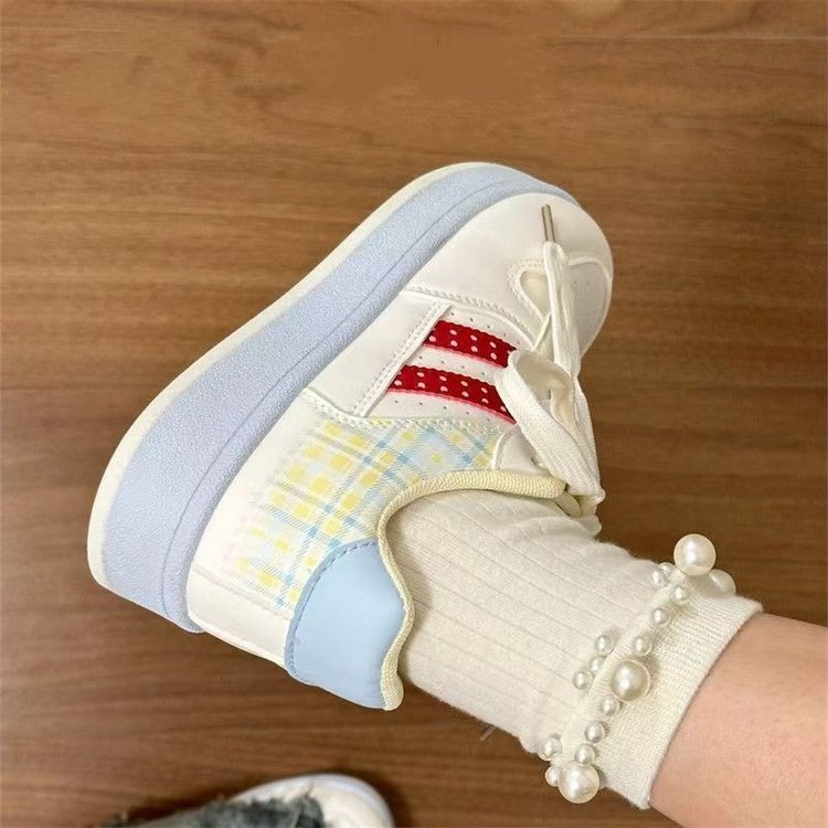 Damen Sneaker mit modischem Karo-Design und dämpfender Komfortsohle EB