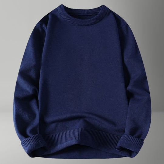 Damen bequemer und eleganter Rundhalsausschnitt Pullover EB