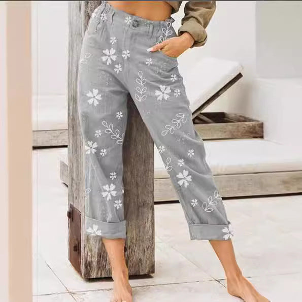 Damen Blühende Baumwollhose im Relaxed Fit EB