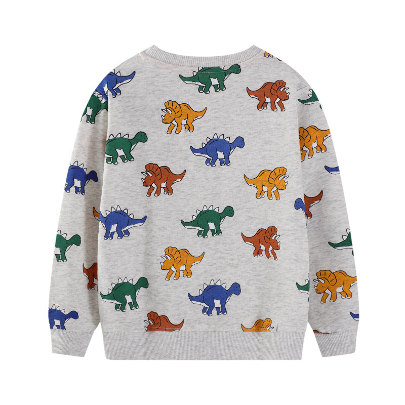 Jungen Sweatshirt mit fröhlichem Dinosaurier-Motiv EB