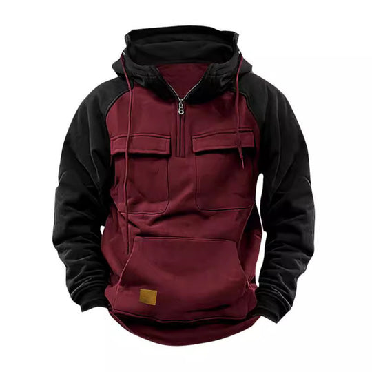 Herren Funktioneller Hoodie mit praktischen Taschen und innovativem Design EB