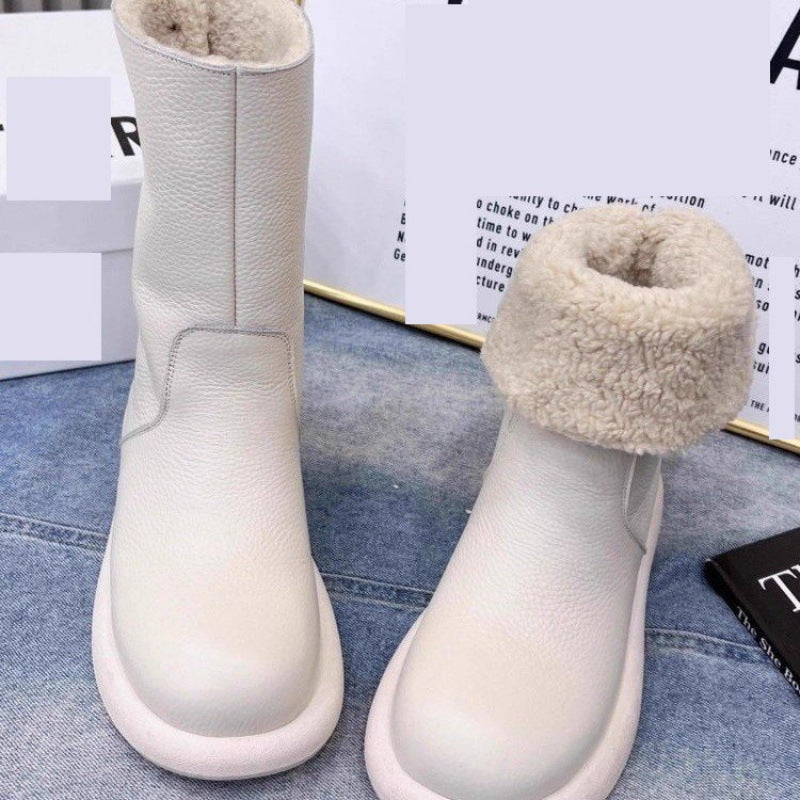Damen Kuschelige Winterstiefel mit warmem Innenfutter und rutschfester Sohle EB