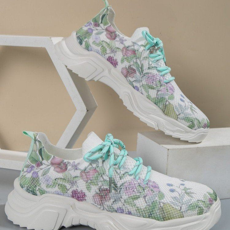 Damen Sportliche Sneakers mit atmungsaktivem Obermaterial EB