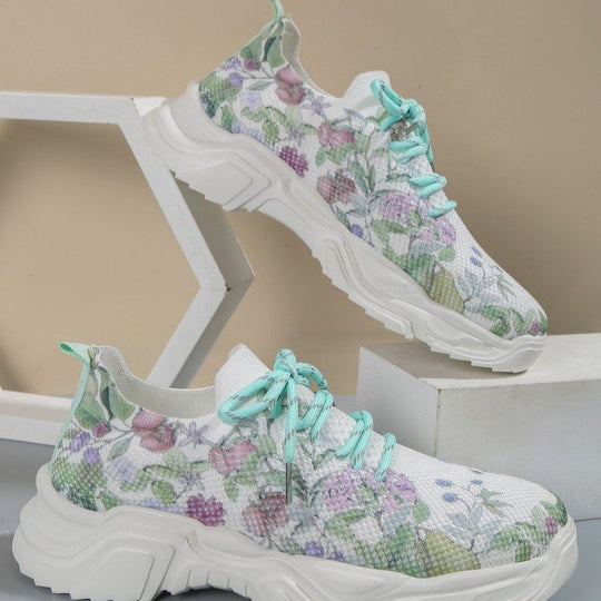 Damen Sportliche Sneakers mit atmungsaktivem Obermaterial EB