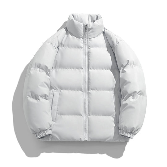 Herren voluminöse Isolationsjacke mit matter Microfaser‑Außenhülle und hohem Stehkragen EB