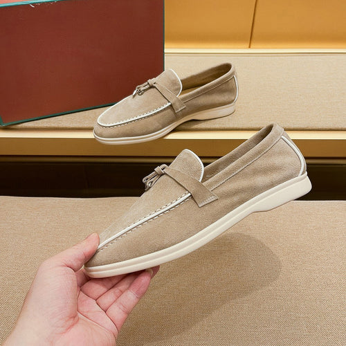 Damen Mokassins aus weichem Wildleder mit modischem Detail von EB