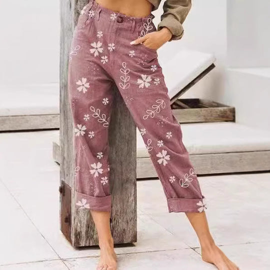 Damen Blühende Baumwollhose im Relaxed Fit EB