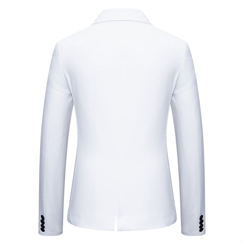 Herren Eleganter Blazer mit kontrastierenden Details EB
