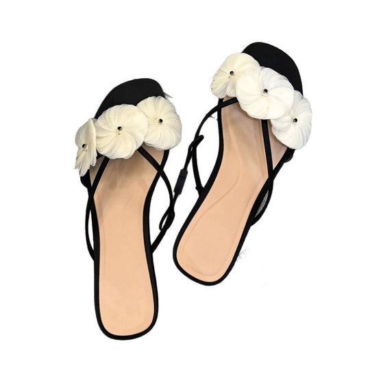 Damen Elegante Sandalen mit floralen Applikationen EB