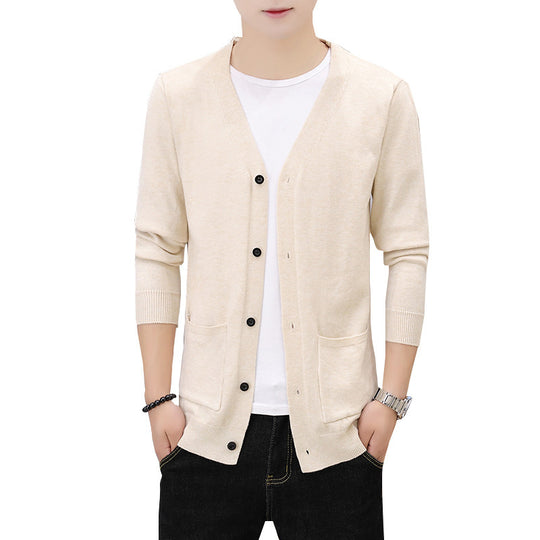 Herren eleganter leichter Strickcardigan mit Taschen EB