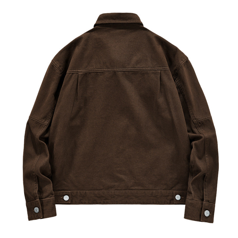 Herren nan kurze Worker-Jacke aus heavy-twill mit aufgesetzten Klappentaschen, schrägen Eingrifftaschen und verstärkten Nähten EB