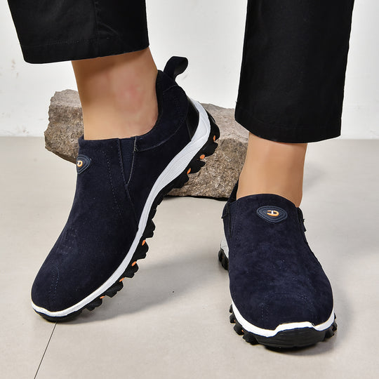 Herren nan sportlicher Schlupf-Sneaker mit elastischem Einstieg stoßdämpfender Profilsohle und gepolstertem Komfortfußbett EB