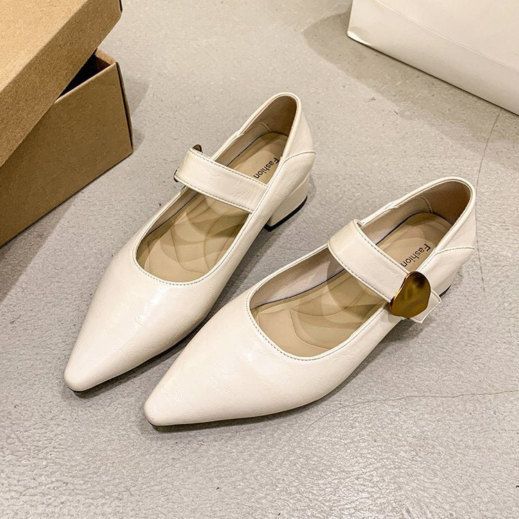 Damen elegante Pumps mit verstellbarem Riemen und edlem Design EB
