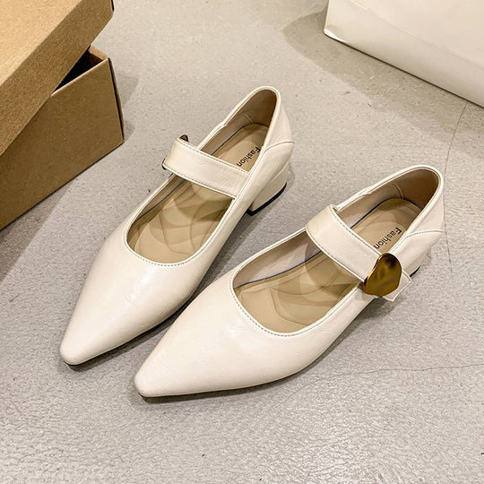 Damen elegante Pumps mit verstellbarem Riemen und edlem Design EB