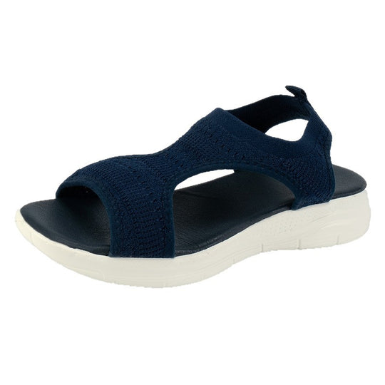 Damen Atmungsaktive Sandalen mit flexiblem Fußbett und modischen Cut-Outs EB