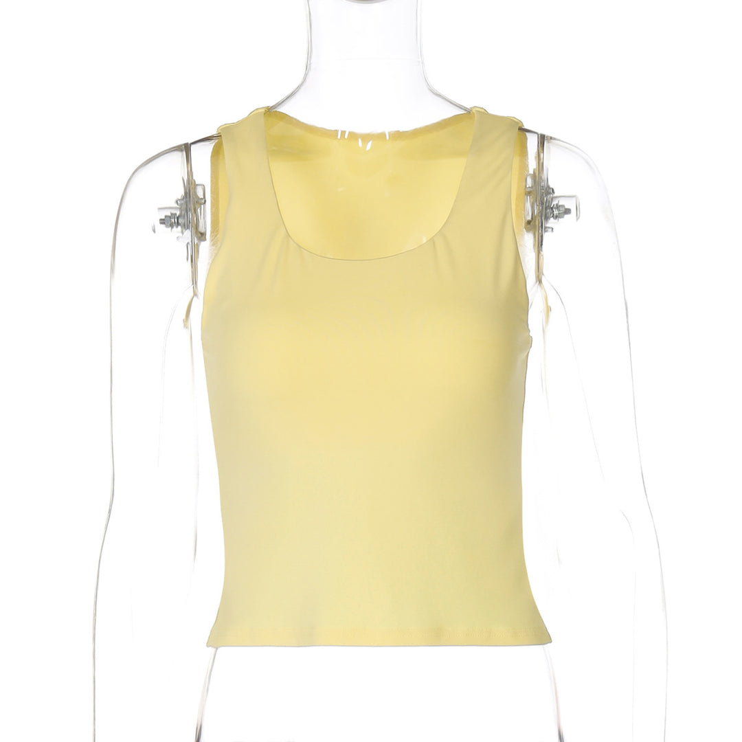 Damen Sportliches Crop-Top mit Rundhalsausschnitt EB