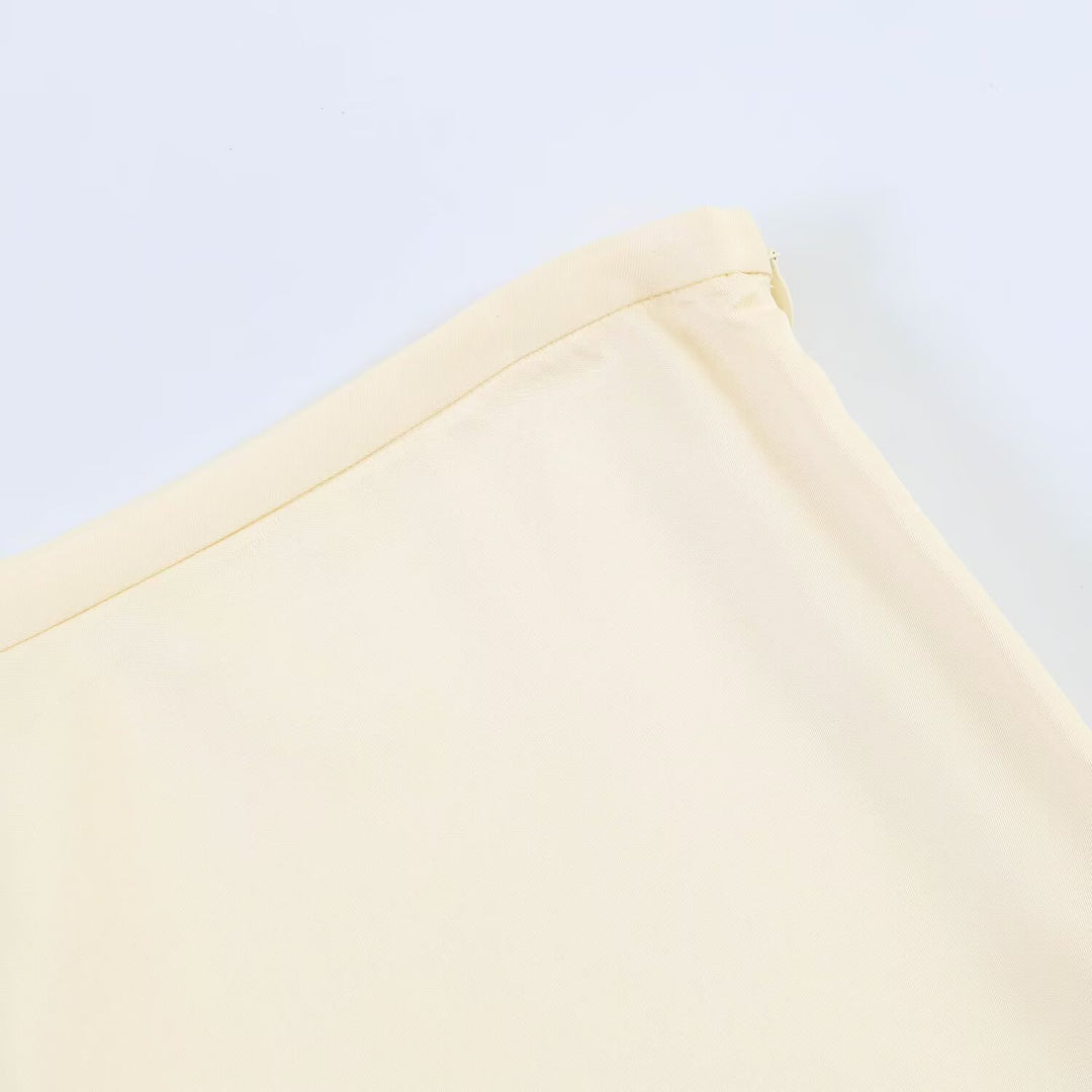 Damen eleganter plissierter Culotte-Rock mit zarten Spitzenakzenten EB