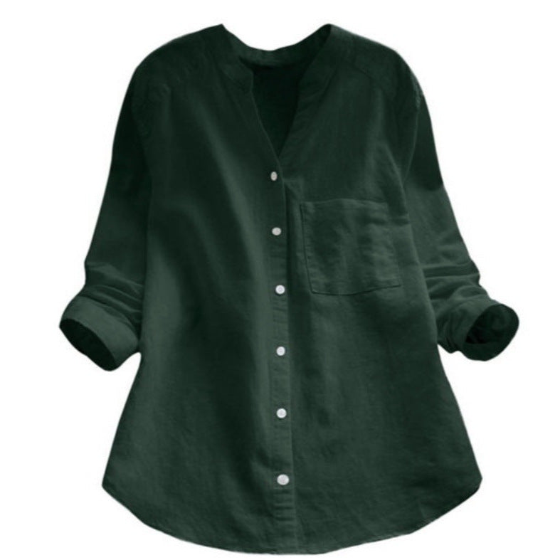 Damen Bluse mit eleganter Knopfleiste und moderner Passform EB