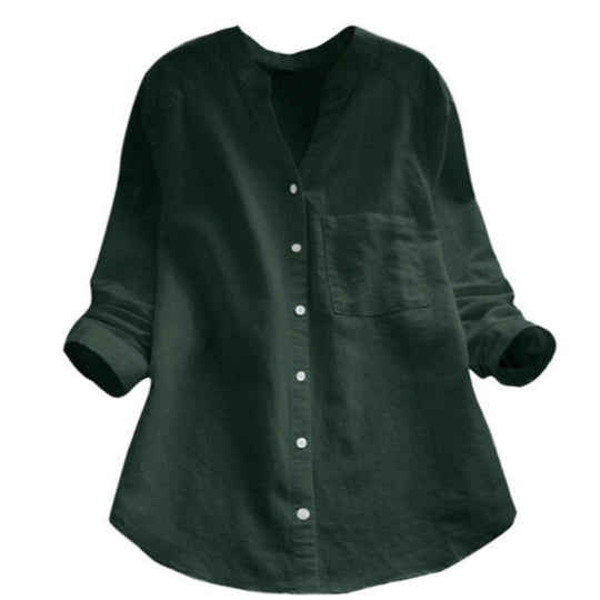 Damen Bluse mit eleganter Knopfleiste und moderner Passform EB