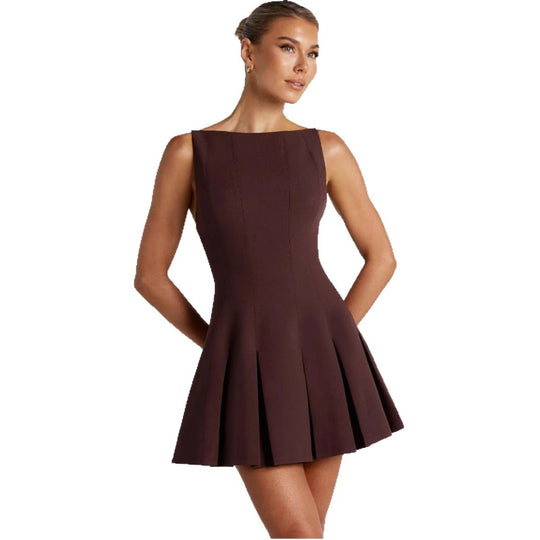Damen Freizeitkleid mit schwingendem Rock und elegantem Schnitt EB
