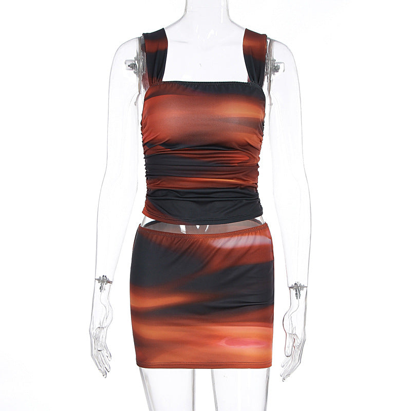 Damen Mini-Kleid mit gerafftem Oberteil und elastischem Bund EB